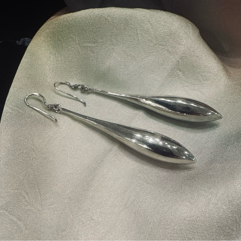 Elegant Sterling Silver Teardrop Earrings